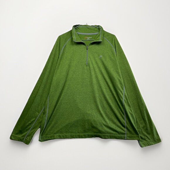 Cloudveil 1/4 Zip Pullover Mens 2XL Forest Green Long Sleeve Base layer Ski/Hike - Picture 1 of 13